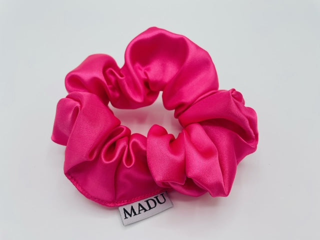 Scrunchie Cetim Fuchsia